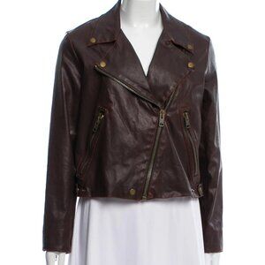 Current/Elliot Brown Leather Biker Jacket